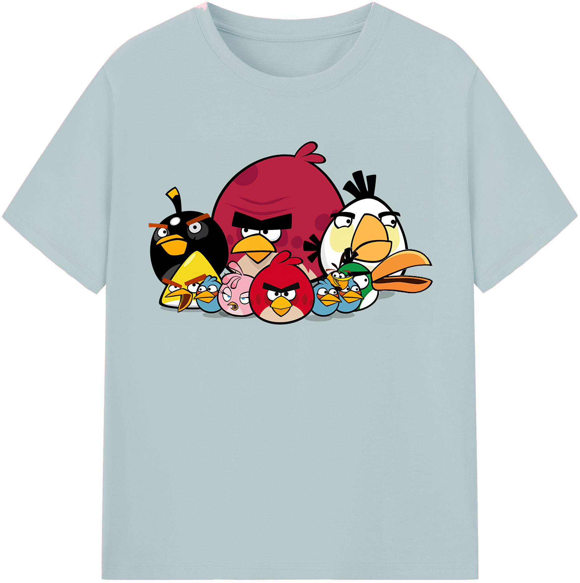 （画像用） Angry Birds アングリーバード 綿100％半袖Tシャツ（フロントプリント）